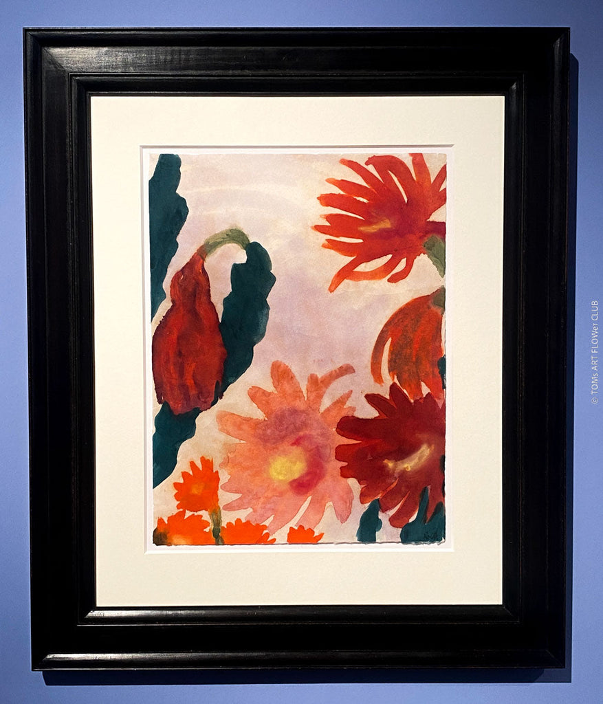Emil Nolde, Red Flowering Cactus, 1920, Watercolour on Japanese paper, 47 x 35.5 cm, TOMs FLOWer CLUB