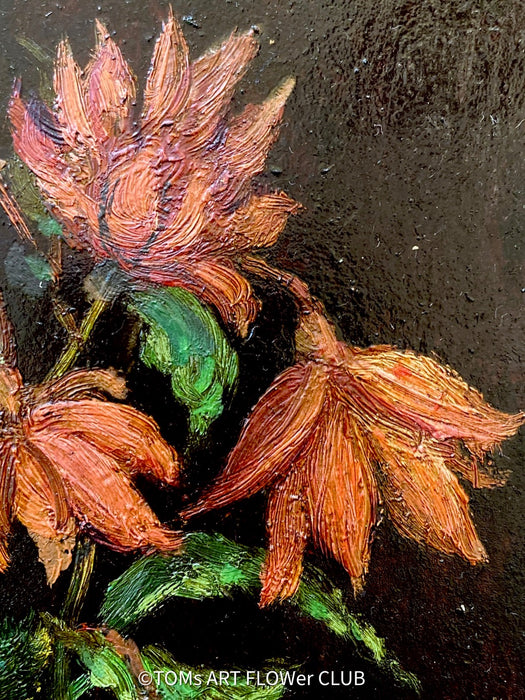 Unknown artist, Begonia, Begonie, Begonien, Begonias, floral art collection, rote Begonien, Künstler aus Horgen; Horten Schweiz, TOMs ART FLOWer CLUB, florale Kunst, Stilleben, Stilllege, zatisie for sale aus 1967 at TOMs FLOWer CLUB.