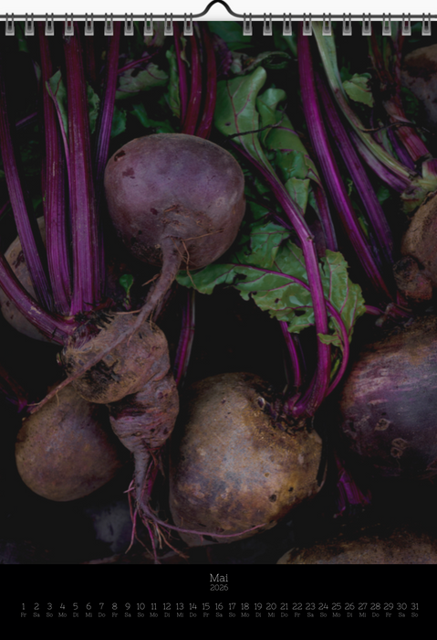 Tomas Rodak, Calendar 2026, Wandkalender 2026, VEGETARIAN, vegetarisch, vegan, Kalendar, New year, neues Jahr, Neujahr, Kalendar, for sale by TOMs FLOWer CLUB