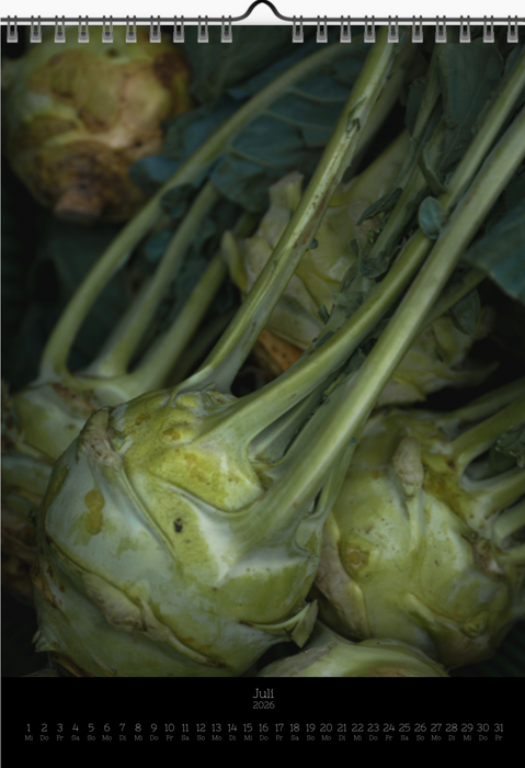 Tomas Rodak, Calendar 2026, Wandkalender 2026, VEGETARIAN, vegetarisch, vegan, Kalendar, New year, neues Jahr, Neujahr, Kalendar, for sale by TOMs FLOWer CLUB