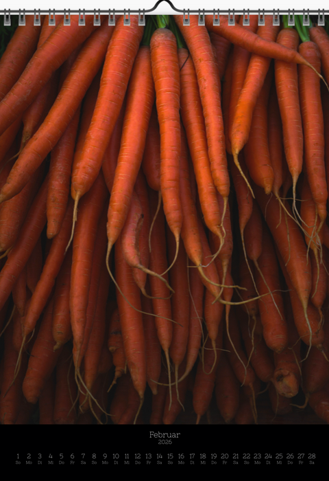 Tomas Rodak, Calendar 2026, Wandkalender 2026, VEGETARIAN, vegetarisch, vegan, Kalendar, New year, neues Jahr, Neujahr, Kalendar, for sale by TOMs FLOWer CLUB