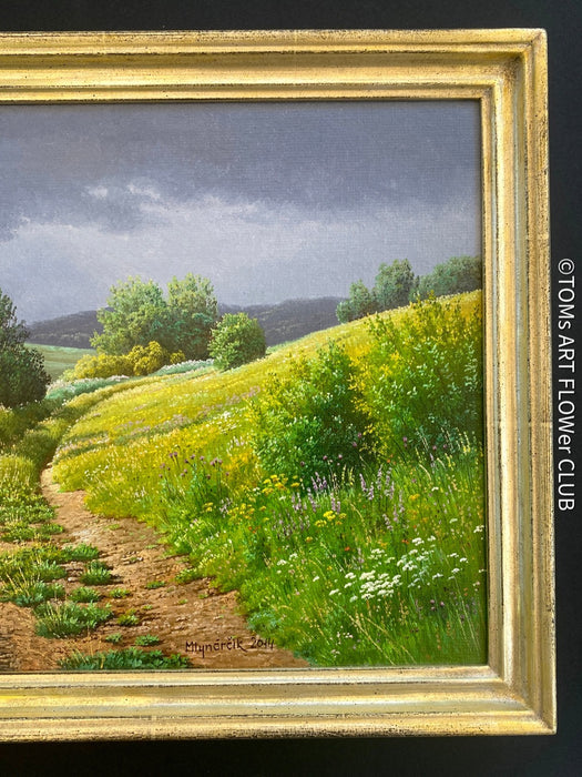 Emil Mlynarcik, Slovakia, Slowakei, slovenske umenie, Umenie Spisa, slowakische Kunst, Slovak art, Wiesenblumen, floral art collection, TOMs ART FLOWer CLUB, florale Kunst, green countryside, Stilleben, Landschaft, krajinka, zatisie, art for sale, TOMs FLOWer CLUB.