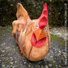 Handmade Chestnut Wooden Rooster, unique sculpture, art from TOMs FLOWer CLUB