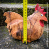 Handmade Chestnut Wooden Rooster, unique sculpture, art from TOMs FLOWer CLUB