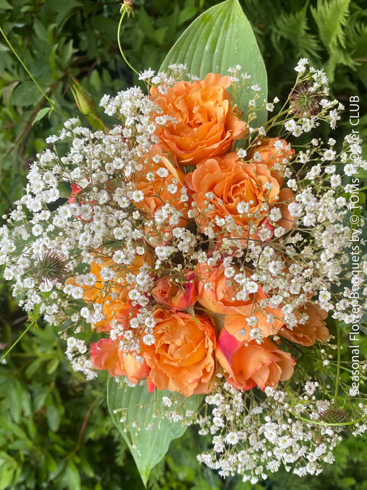 Atmospheric seasonal winter flowers arranged in an elegant bouquet from TOMs FLOWer CLUB
