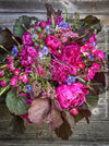 Seasonal spring flowers arranged naturally in an elegant bouquet