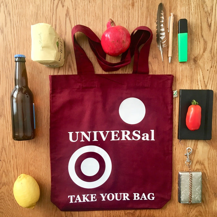 UNIVERSal - burgundy bag - 36 x 40 x 7 cm