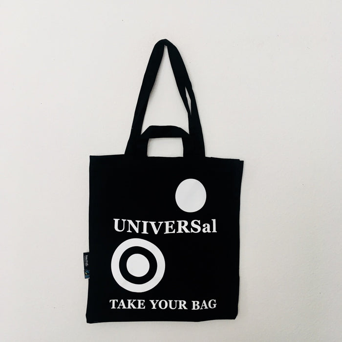 UNIVERSal - black bag with short and long handle - 35 x 38 x 20 cm