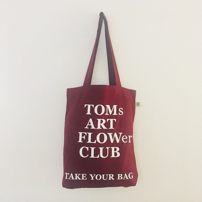TOMs ART FLOWer CLUB - burgundy bag - 36 x 40 x 7 cm