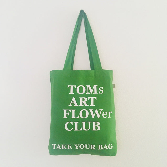TOMs ART FLOWer CLUB - green bag - 36 x 40 x 7 cm