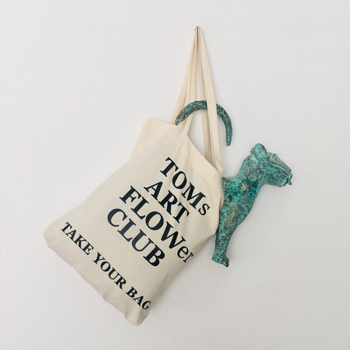 TOMs ART FLOWer CLUB - beige bag - 36 x 40 x 7 cm
