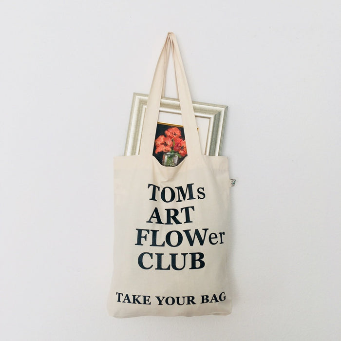 TOMs ART FLOWer CLUB - beige bag - 36 x 40 x 7 cm