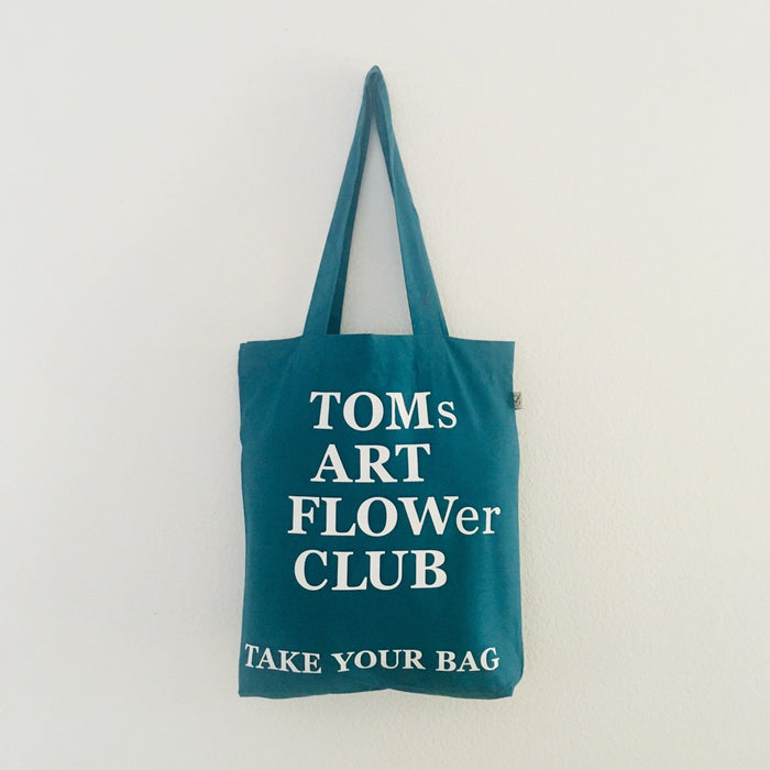TOMs ART FLOWer CLUB - sea blue bag - 36 x 40 x 7 cm