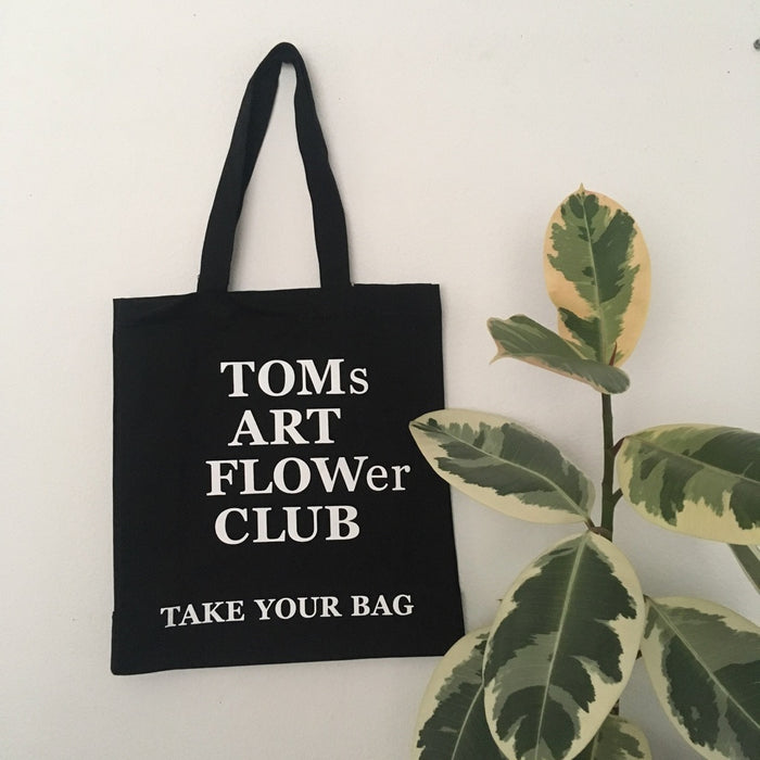 TOMs ART FLOWer CLUB - black bag - 39 x 41 x 14 cm