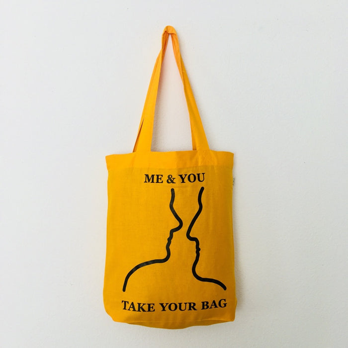 ME & YOU - gold-coloured bag - 36 x 40 x 7 cm