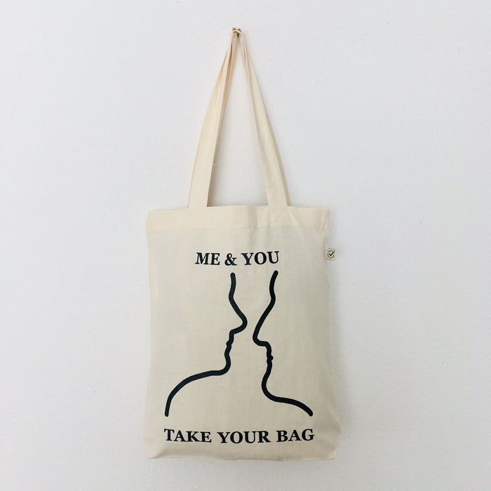 ME & YOU - beige bag - 36 x 40 x 7 cm