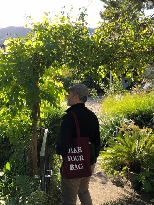TAKE YOUR BAG - burgundy bag - 36 x 40 x 7 cm