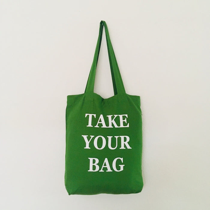 TAKE YOUR BAG - green bag - 36 x 40 x 7 cm