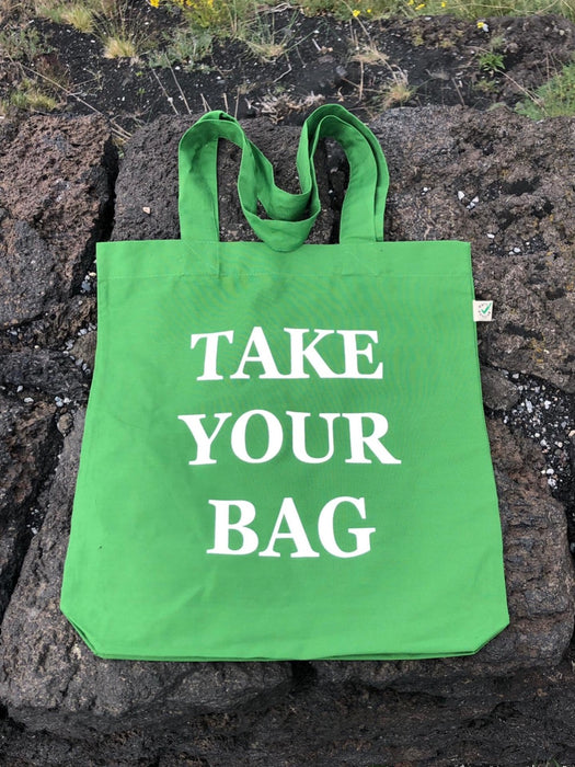 TAKE YOUR BAG - green bag - 36 x 40 x 7 cm