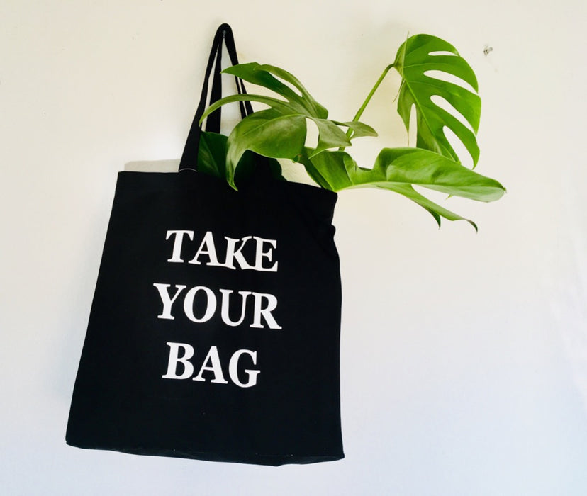 TOMs FLOWer CLUB, TAKE YOUR BAG, tote bag cotton bag, Baumwolltasche, monstera delicious, 