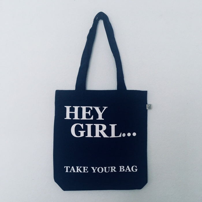 TOMs FLOWer CLUB, TAKE YOUR BAG, Swiss design, Swiss, tote, tote bag, Hey girl, hey, hi, ahoy, girl, pink, madonna, material girl, girl band, spice girls, wild girl, cotton bags, Swiss designed, Einkaufstasche, shopping bag, Greta Thunberg, Friday's for future.