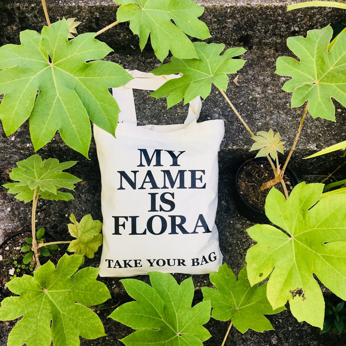 MY NAME IS FLORA - beige bag - 36 x 40 x 7 cm