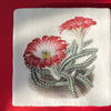 Echinocereus pentalophus tile, glazed ceramic on terracotta, for sale at TOMs FLOWer CLUB.
