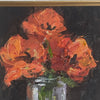 Jelica Santrac, Still life - three poppies in vase, acrylic, double framed for sale at TOMs FLOWer CLUB.