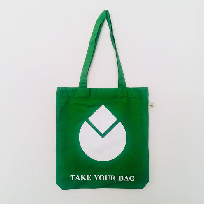 WATER DROP - green bag - 36 x 40 x 7 cm