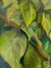 Inguna Namike, Latvian artist, green leaf, floral art, Bild mit Blatt, Efeu, brectan, mamba, ivy art, ivy painting for sale at TOMS FLOWer CLUB