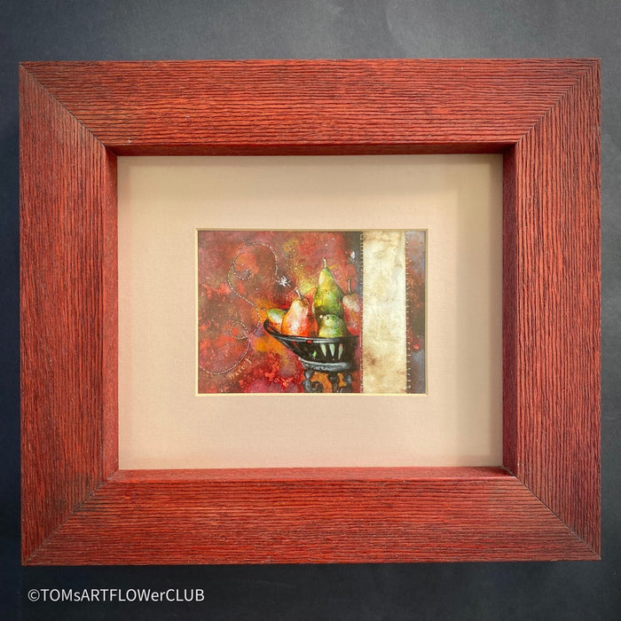 Dominique Tapparel, Autumn, 2006, mixed media on pape in wooden frame for sale at TOMs FLOWer CLUB