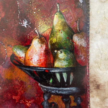 Dominique Tapparel, Autumn, 2006, mixed media on pape in wooden frame for sale at TOMs FLOWer CLUB