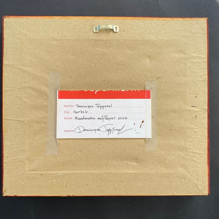 Dominique Tapparel, Autumn, 2006, mixed media on pape in wooden frame for sale at TOMs FLOWer CLUB