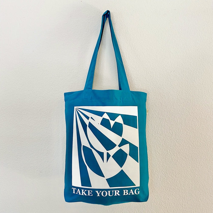 TULIP - sea blue bag - 36 x 40 x 7 cm