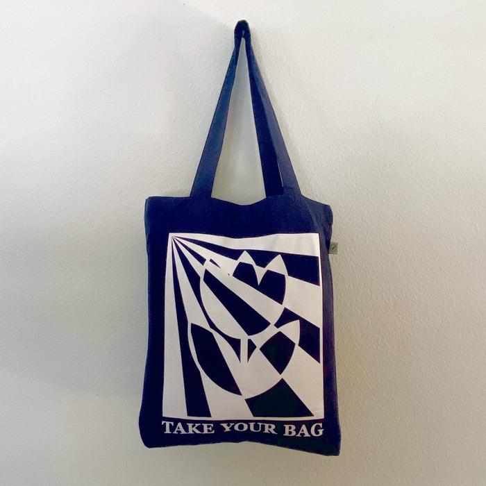 TULIP - navy blue bag - 36 x 40 x 7 cm