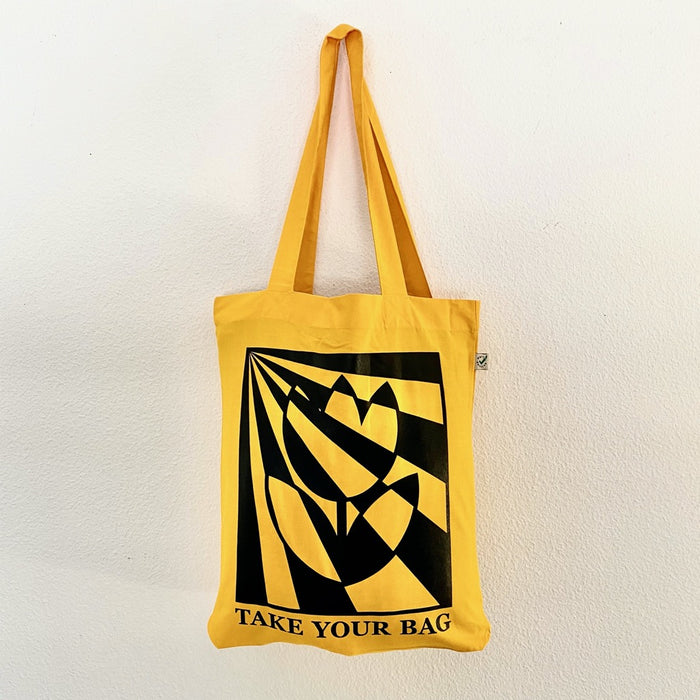 TULIP - gold-coloured bag - 36 x 40 x 7 cm