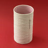 Limoge porcelain vase, plant pot with the pink interior glaze without drain hole directly from the artist's work shop, offered for sale by TOMs FLOWer CLUB.