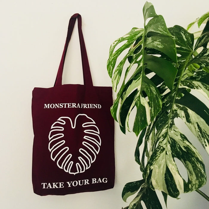 Monstera, Monstera friend, Baumwolltasche, Stofftasche, tote bag, shopping bag, TOMs FLOWer CLUB, TAKE YOUR BAG, organic cotton, bio Baumwolle. Einkaufen, Einkaufstasche 