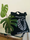 Monstera, Monstera friend, Baumwolltasche, Stofftasche, tote bag, shopping bag, TOMs FLOWer CLUB, TAKE YOUR BAG, organic cotton, bio Baumwolle. Einkaufen, Einkaufstasche 