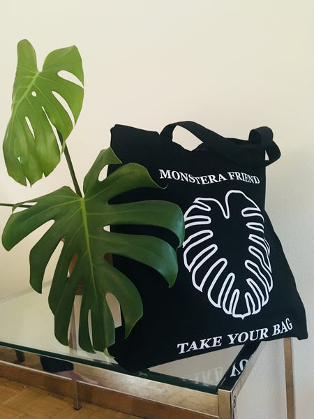 Monstera, Monstera friend, Baumwolltasche, Stofftasche, tote bag, shopping bag, TOMs FLOWer CLUB, TAKE YOUR BAG, organic cotton, bio Baumwolle. Einkaufen, Einkaufstasche 