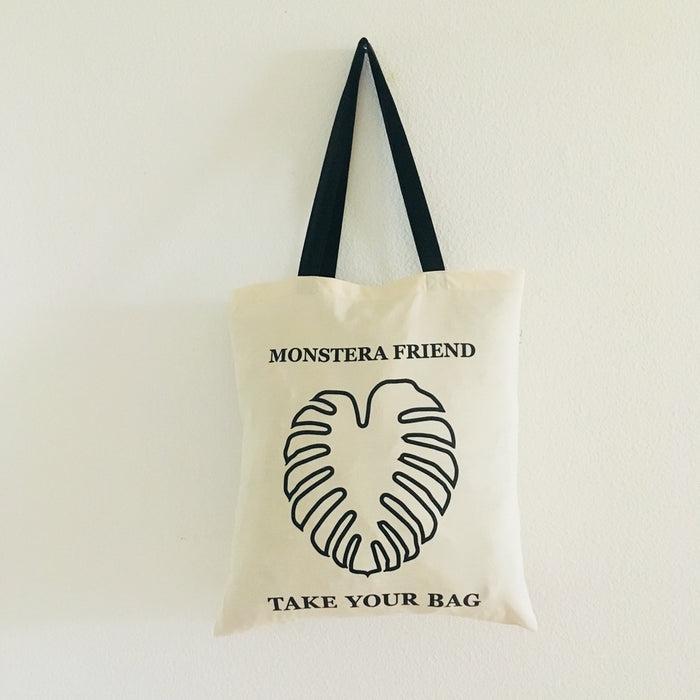 Monstera, Monstera friend, Baumwolltasche, Stofftasche, tote bag, shopping bag, TOMs FLOWer CLUB, TAKE YOUR BAG, organic cotton, bio Baumwolle. Einkaufen, Einkaufstasche 