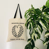 Monstera, Monstera friend, Baumwolltasche, Stofftasche, tote bag, shopping bag, TOMs FLOWer CLUB, TAKE YOUR BAG, organic cotton, bio Baumwolle. Einkaufen, Einkaufstasche 