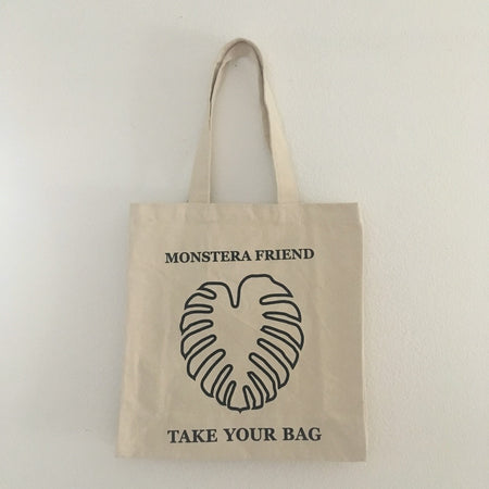 Monstera, Monstera friend, Baumwolltasche, Stofftasche, tote bag, shopping bag, TOMs FLOWer CLUB, TAKE YOUR BAG, organic cotton, bio Baumwolle. Einkaufen, Einkaufstasche 