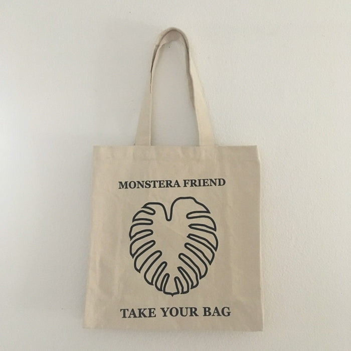 Monstera, Monstera friend, Baumwolltasche, Stofftasche, tote bag, shopping bag, TOMs FLOWer CLUB, TAKE YOUR BAG, organic cotton, bio Baumwolle. Einkaufen, Einkaufstasche 