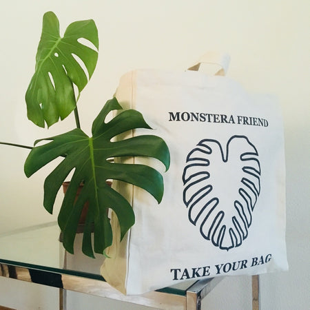 Monstera, Monstera friend, Baumwolltasche, Stofftasche, tote bag, shopping bag, TOMs FLOWer CLUB, TAKE YOUR BAG, organic cotton, bio Baumwolle. Einkaufen, Einkaufstasche 