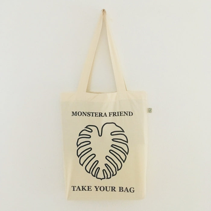 Monstera, Monstera friend, Baumwolltasche, Stofftasche, tote bag, shopping bag, TOMs FLOWer CLUB, TAKE YOUR BAG, organic cotton, bio Baumwolle. Einkaufen, Einkaufstasche 