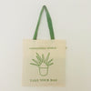 TAKE YOUR BAG, beige bag,  Einkauftstasche, tote, totes, shopping bag, sansevieria, Schiegermiutterzunge, snake plant, sansevieria world, botanischer garten, botanical garden, TOMs FLOWer CLUB, organic cotton, NEUTRAL® and FAIRTRADE®