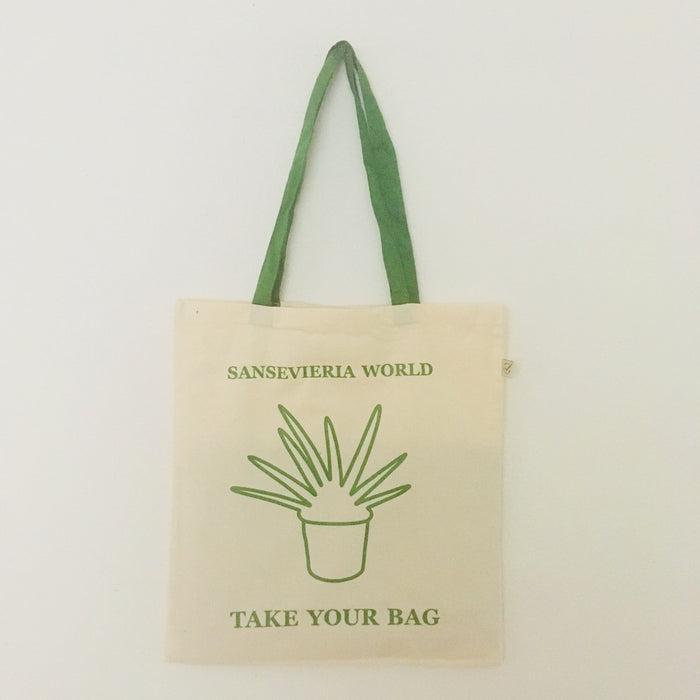 TAKE YOUR BAG, beige bag,  Einkauftstasche, tote, totes, shopping bag, sansevieria, Schiegermiutterzunge, snake plant, sansevieria world, botanischer garten, botanical garden, TOMs FLOWer CLUB, organic cotton, NEUTRAL® and FAIRTRADE®