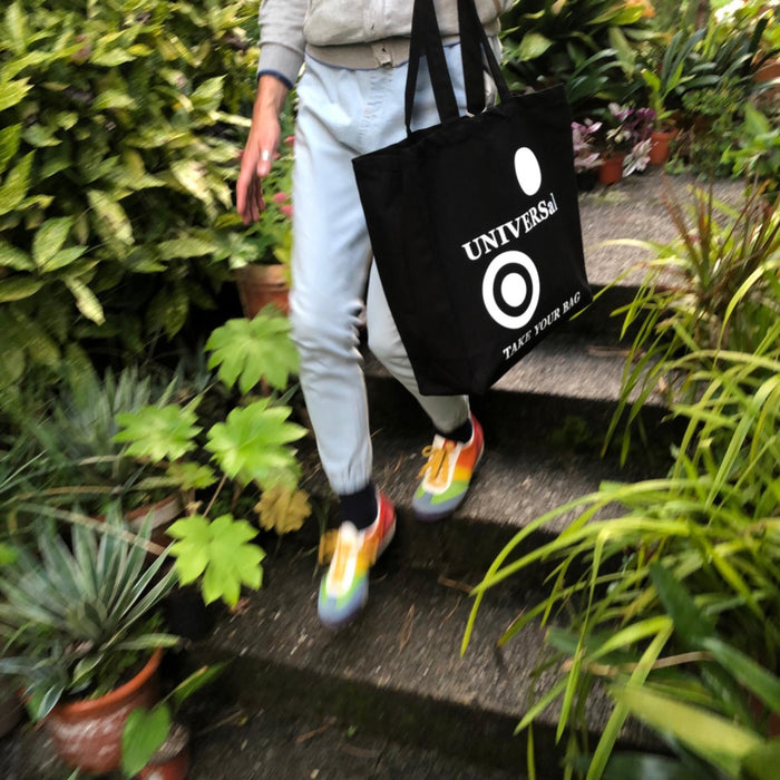 UNIVERSal Tote Bag – Organic Cotton - Fair Trade - black bag - 39 x 41 x 14 cm