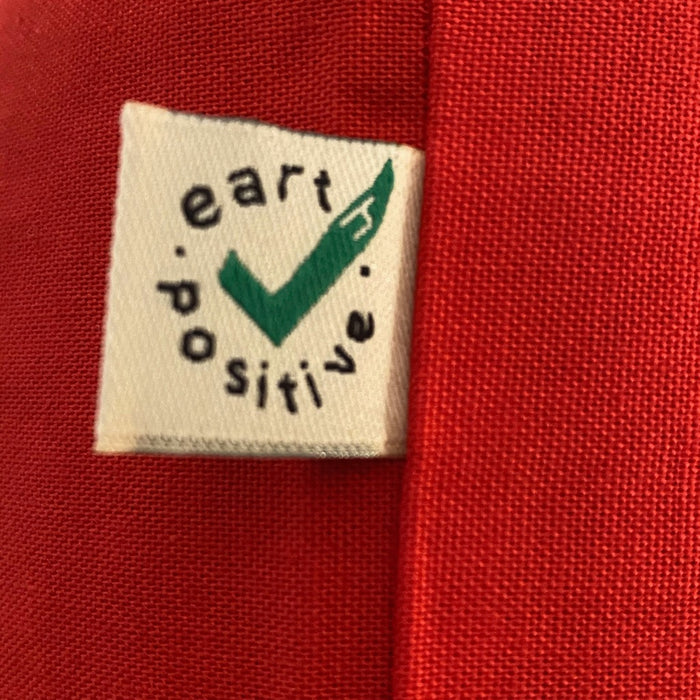 Red TAKE YOUR BAG with white WATER DROP design by TOMs FLOWer CLUB made of 100% organic cotton, EarthPositive® certified, various colours, Swiss designed, premium quality, world wide shipping.